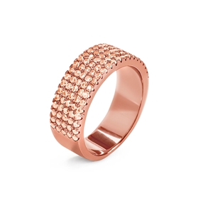 Fashionably Silver Essentials Rose Gold Plated Band Ring-